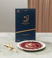 5 Jotas, Acorn Fed Ibérico Shoulder Ham Sliced (Paleta de Bellota 100% Ibérica Loncheado) 1.5 oz.