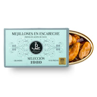 Mussels in Spicy Pickled Sauce 9-12 pieces, Real Conservera Española, Selección 1920 , Origin Chile.