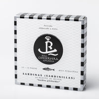 Small Sardines in Olive Oil 10/14 Pieces, Real Conserevra Española.