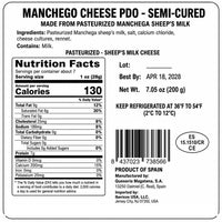 Manchego Cheese Semi Cured D.O.P.