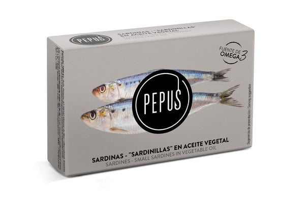 Baby Sardines in Vegetable oil 10/12 PEPUS(Sardinillas en Aceite vegetal 10/12PEPUS