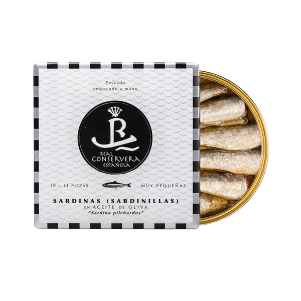 Small Sardines in Olive Oil 10/14 Pieces RC (Sardinilllas en aceite de oliva 10/14 piezas)