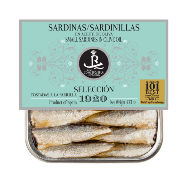 Small Sardines in Olive Oil, 10+ Pieces RC ( Sardinillas en Aceite de Oliva 10+ piezas)