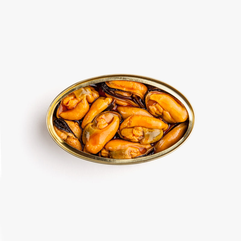Mussels in Spicy Pickled Sauce 9-12  pieces, Real Conservera Española, Selección 1920 , Origin Chile.